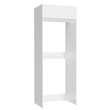 Mueble Auxiliar para Nevera Glamy Blanco 83x225cm con Dos Compartimientos - BARRAS Y MUEBLES AUXILIARES | Bylmo