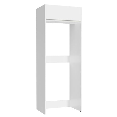 Mueble Auxiliar para Nevera Glamy Blanco 83x225cm con Dos Compartimientos - BARRAS Y MUEBLES AUXILIARES | Bylmo