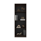 Estantería Home Nogal 62.8x180.6cm Rectangular con Tres Entrepaños y Cuatro Compartimientos - BIBLIOTECAS Y ESTANTERIAS | Bylmo