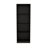 Estantería Home Nogal 62.8x180.6cm Rectangular con Tres Entrepaños y Cuatro Compartimientos - BIBLIOTECAS Y ESTANTERIAS | Bylmo