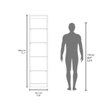 Estantería Home Nogal 45x180.6cm Rectangular con Cuatro Entrepaños - BIBLIOTECAS Y ESTANTERIAS | Bylmo