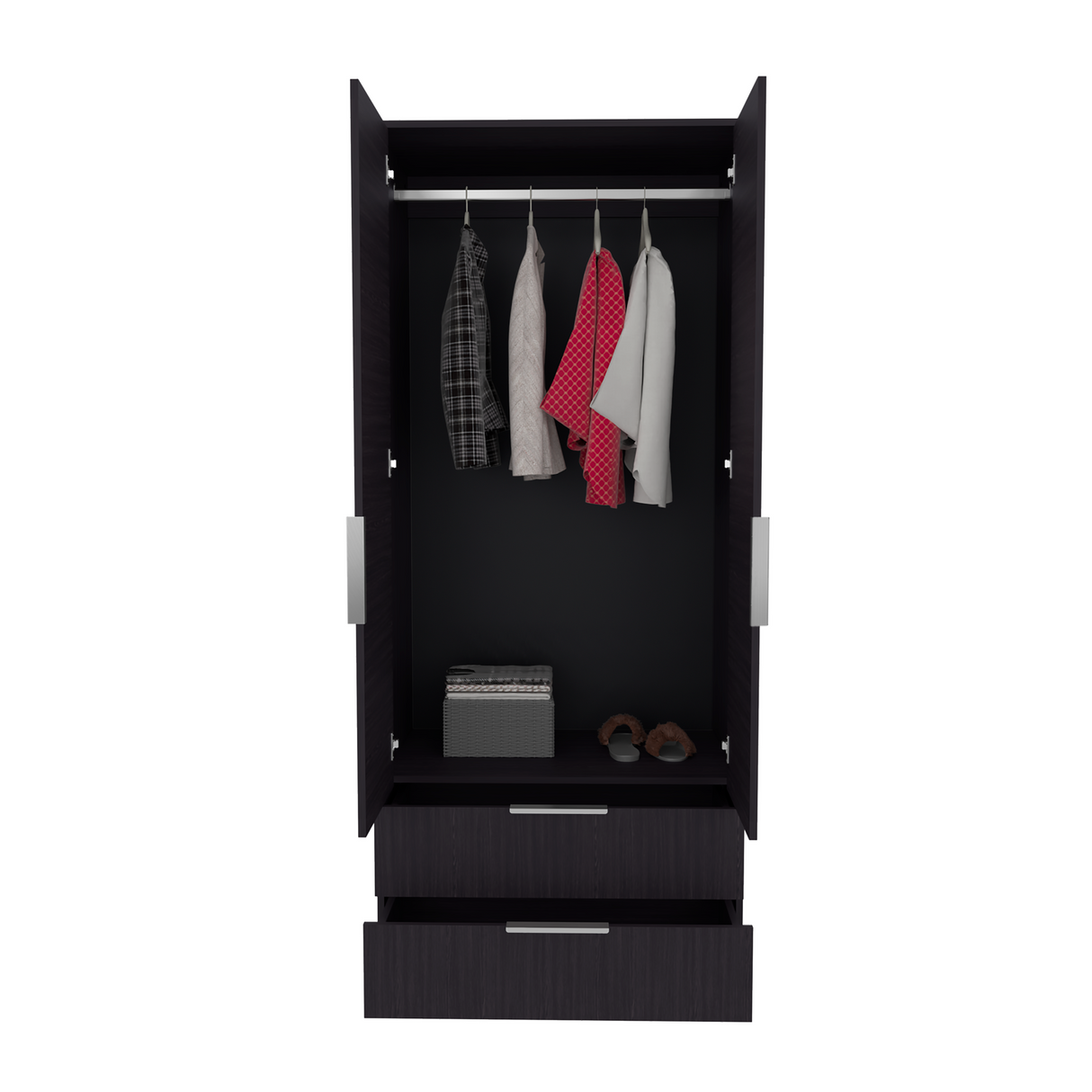 Closet Wenden Wengue 80x189cm con Dos Cajones - CLOSETS | Bylmo
