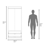 Closet Wenden Wengue 80x189cm con Dos Cajones - CLOSETS | Bylmo