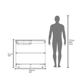 Mueble Inferior de Cocina Zurich Blanco 98.5x88.6cm con Mesón de Acero Inoxidable con Pozuelo y sin Estufa - MUEBLES INFERIORES DE COCINA | Bylmo