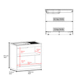 Mueble Inferior de Cocina Zurich Wengue 98.5x88.6cm con Mesón de Acero Inoxidable con Pozuelo y sin Estufa - MUEBLES INFERIORES DE COCINA | Bylmo