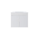 Mueble para Lavamanos Individual Chaux Blanco 59x50cm Flotante con Lavamanos de Sobreponer con Dos Puertas - MUEBLES PARA LAVAMANOS | Bylmo
