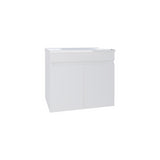 Mueble para Lavamanos Individual Chaux Blanco 59x50cm Flotante con Lavamanos de Sobreponer con Dos Puertas - MUEBLES PARA LAVAMANOS | Bylmo