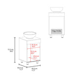 Mueble para Lavamanos Individual Tacna Blanco 45x72.3cm con Lavamanos de Vessel con Una Puerta - MUEBLES PARA LAVAMANOS | Bylmo