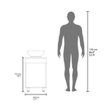 Mueble para Lavamanos Individual Tacna Blanco 45x72.3cm con Lavamanos de Vessel con Una Puerta - MUEBLES PARA LAVAMANOS | Bylmo