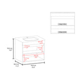 Mueble para Lavamanos Indivudual Chaux Wengue 59x50cm Flotante con Lavamanos de Sobreponer con Dos Puertas - MUEBLES PARA LAVAMANOS | Bylmo