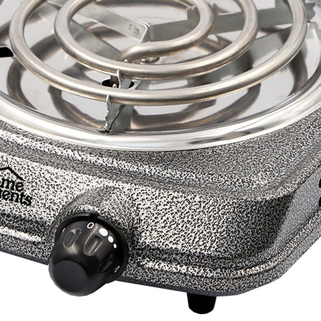 Estufa Eléctrica Gris 22x7.5cm de Un Quemador Portátil con Cinco Niveles de Temperatura - ESTUFAS | Bylmo