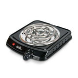 Estufa Eléctrica Negra 22x7.5cm de Un Quemador Portátil con Cinco Niveles de Temperatura - ESTUFAS | Bylmo