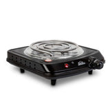 Estufa Eléctrica Negra 22x7.5cm de Un Quemador Portátil con Cinco Niveles de Temperatura - ESTUFAS | Bylmo