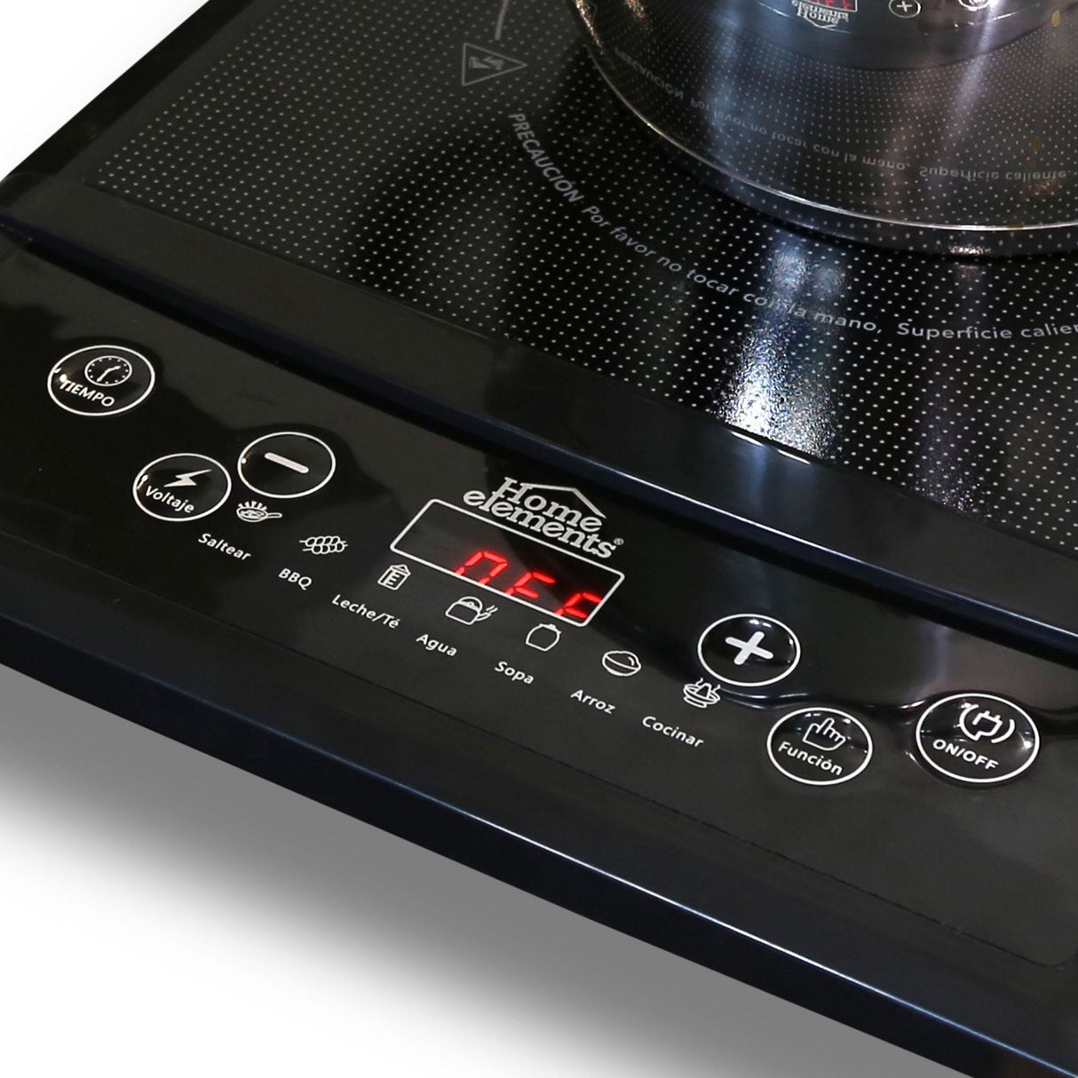 Estufa de Inducción Negra 29x6.5cm de Un Quemador con Pantalla Digital - ESTUFAS | Bylmo