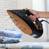 Plancha Steam Iron Negro y Cobre 12.2x14.5cm con Vapor y Dispensaodor y Rociador de Agua - PLANCHAS | Bylmo