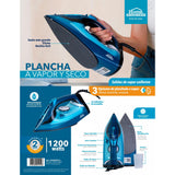 Plancha Steam Ceramic Azul 12.7x16.5cm con Vapor y Dispensaodor y Rociador de Agua - PLANCHAS | Bylmo