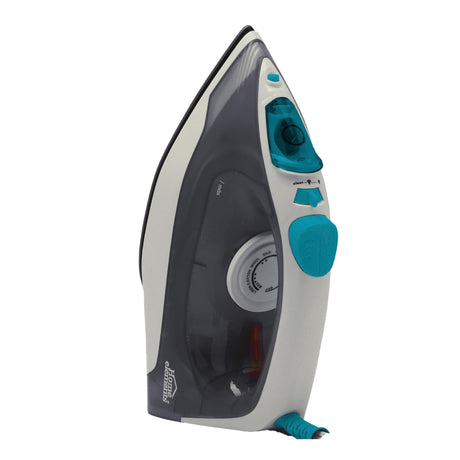 Plancha Gris y Azul Turquesa 11.3x14cm con Vapor y Dispensaodor y Rociador de Agua - PLANCHAS | Bylmo