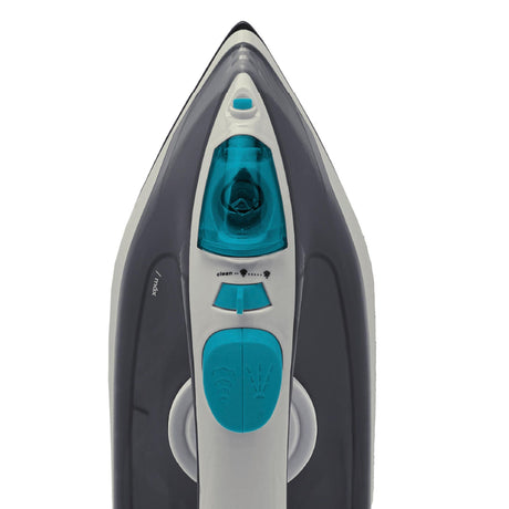 Plancha Gris y Azul Turquesa 11.3x14cm con Vapor y Dispensaodor y Rociador de Agua - PLANCHAS | Bylmo