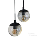 Lámpara de Techo Colgante y Ajustable Tarento Negro 40x300cm de 10 Luces - LAMPARAS DE TECHO | Bylmo