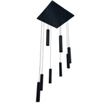 Lámpara de Techo Colgante y Ajustable Tarento Negro y Dorado 60x300cm de 8 Luces - LAMPARAS DE TECHO | Bylmo