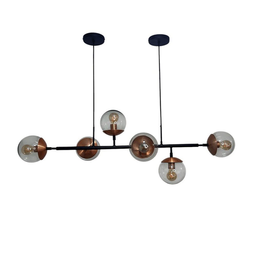 Lámpara de Techo Colgante y Ajustable Alice Negro 32x300cm de 6 Luces - LAMPARAS DE TECHO | Bylmo