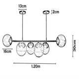 Lámpara de Techo Colgante y Ajustable Alice Negro 32x300cm de 6 Luces - LAMPARAS DE TECHO | Bylmo