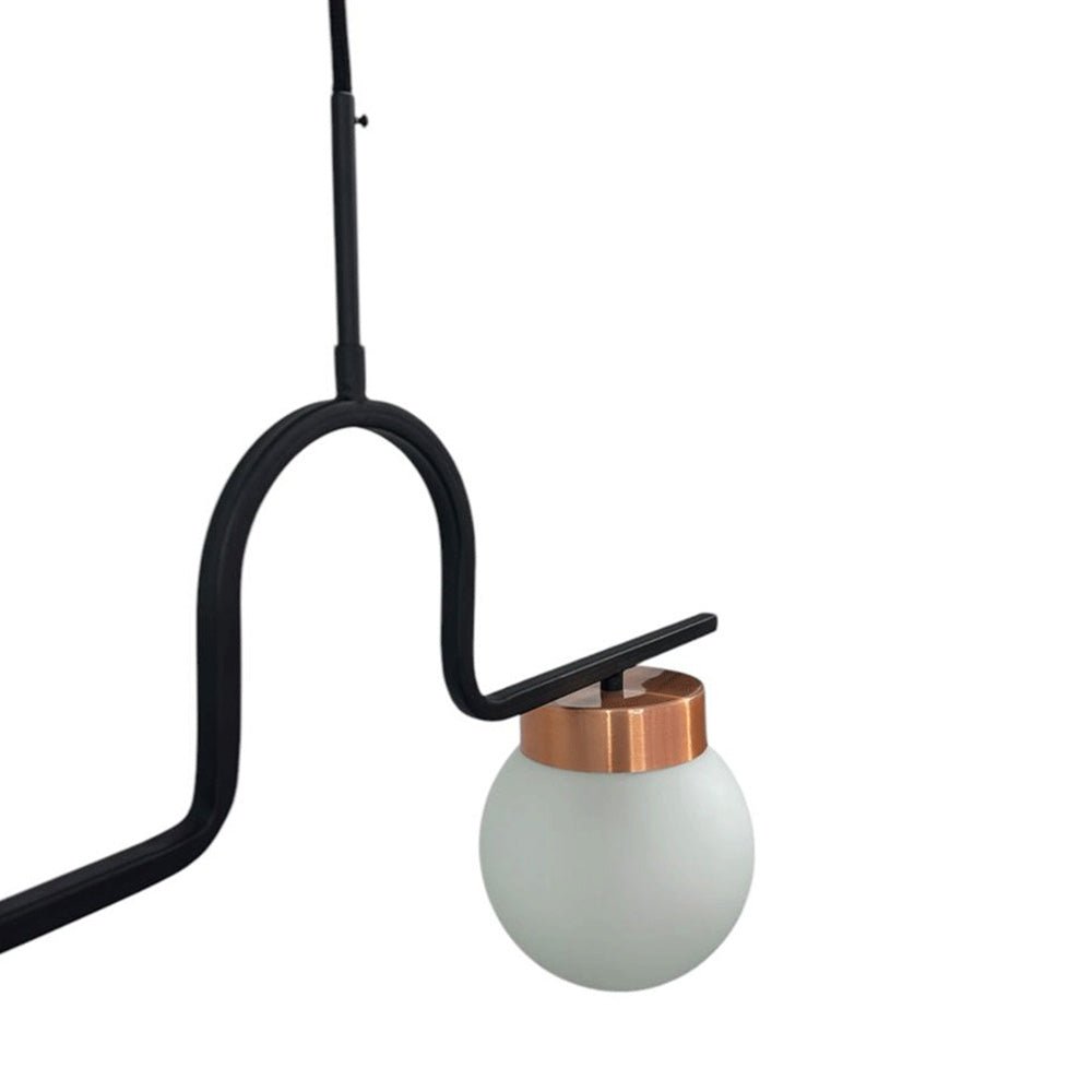 Lámpara de Techo Colgante y Ajustable Kotka Negro y Dorado 50x230cm de 5 Luces - LAMPARAS DE TECHO | Bylmo