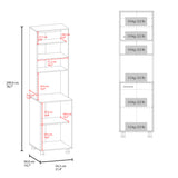 Módulo Para Microondas Antares Blanco x50.3cm con Dos Puertas y con Patas - ALACENAS Y MUEBLES MICROONDAS | Bylmo