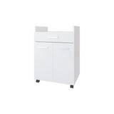 Mueble Auxiliar de Cocina Glover Blanco x47.7cm con Rodachines y con Tres Compartimientos - BARRAS Y MUEBLES AUXILIARES | Bylmo