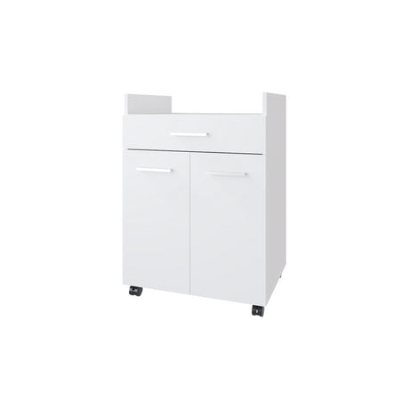 Mueble Auxiliar de Cocina Glover Blanco x47.7cm con Rodachines y con Tres Compartimientos - BARRAS Y MUEBLES AUXILIARES | Bylmo