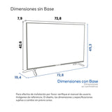 Televisor Led Smart Google 72.8x42.6cm de 32 Pulgadas HD 720P Con Wifi Integrado y Con Bluetooth - TELEVISORES | Bylmo