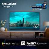 Televisor Led Smart Google 122.6x72.5cm de 55 Pulgadas 4K 2160P Con Wifi Integrado y Con Bluetooth - TELEVISORES | Bylmo