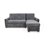 Sofá Cama Izquierdo Apolo Gris 220x92cm De Tres Puestos Reclinable Con Apoya Brazos y con Almacenamiento - SOFAS Y POLTRONAS | Bylmo