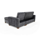 Sofá Cama Izquierdo Apolo Gris 220x92cm De Tres Puestos Reclinable Con Apoya Brazos y con Almacenamiento - SOFAS Y POLTRONAS | Bylmo