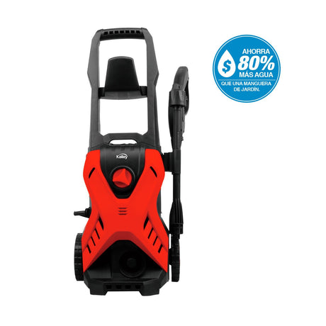 Hidrolavadora Rojo y Negro 30x68cm con Manguera de Cinco Metros y Depósito de Detergente - HIDROLAVADORAS | Bylmo