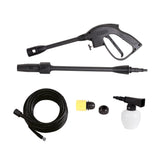 Hidrolavadora Rojo y Negro 30x68cm con Manguera de Cinco Metros y Depósito de Detergente - HIDROLAVADORAS | Bylmo