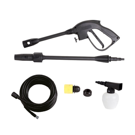 Hidrolavadora Rojo y Negro 30x68cm con Manguera de Cinco Metros y Depósito de Detergente - HIDROLAVADORAS | Bylmo