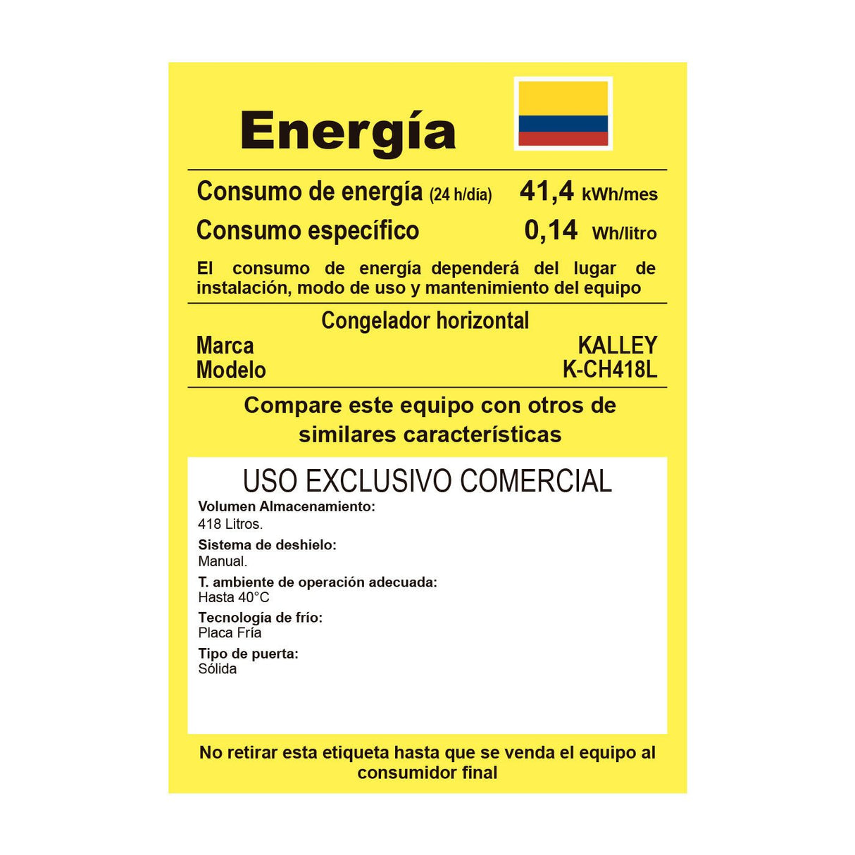 Congelador Blanco 141.6x82.5cm de 418 Litros con Iluminación Interna y con Dos Compartimientos - CONGELADORES | Bylmo
