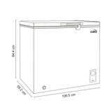 Congelador Blanco 106.5x84.4cm de 293 Litros con Iluminación Interna y con Un Compartimiento - CONGELADORES | Bylmo