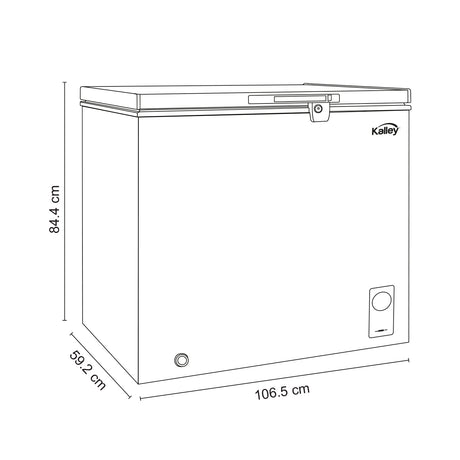 Congelador Blanco 106.5x84.4cm de 293 Litros con Iluminación Interna y con Un Compartimiento - CONGELADORES | Bylmo