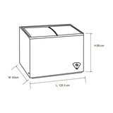Congelador Blanco 125.5x89cm de 254 Litros y con Dos Compartimientos - CONGELADORES | Bylmo