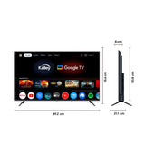 Televisor Kalley Smart LED Full HD 40 Pulgadas Google Negro 102.5x60.5cm con Wifi Integrado y con Bluetooth - TELEVISORES | Bylmo