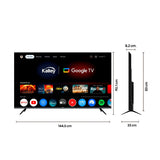 Televisor Kalley Smart LED 4K 65 Pulgadas Google Negro 160x96cm con Wifi Integrado y con Bluetooth - TELEVISORES | Bylmo