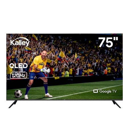 Televisor Kalley Smart QLED 4K 75 Pulgadas Google Negro 184x110.3cm con Wifi Integrado y con Bluetooth - TELEVISORES | Bylmo