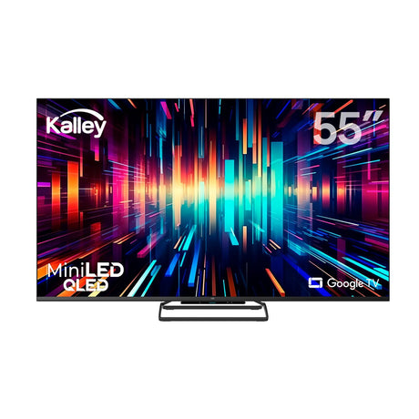Televisor Kalley Smart QLED 4K 55 Pulgadas Google Negro 133.5x82.5cm con Wifi Integrado y con Bluetooth - TELEVISORES | Bylmo