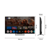 Televisor Kalley Smart QLED 4K 55 Pulgadas Google Negro 133.5x82.5cm con Wifi Integrado y con Bluetooth - TELEVISORES | Bylmo