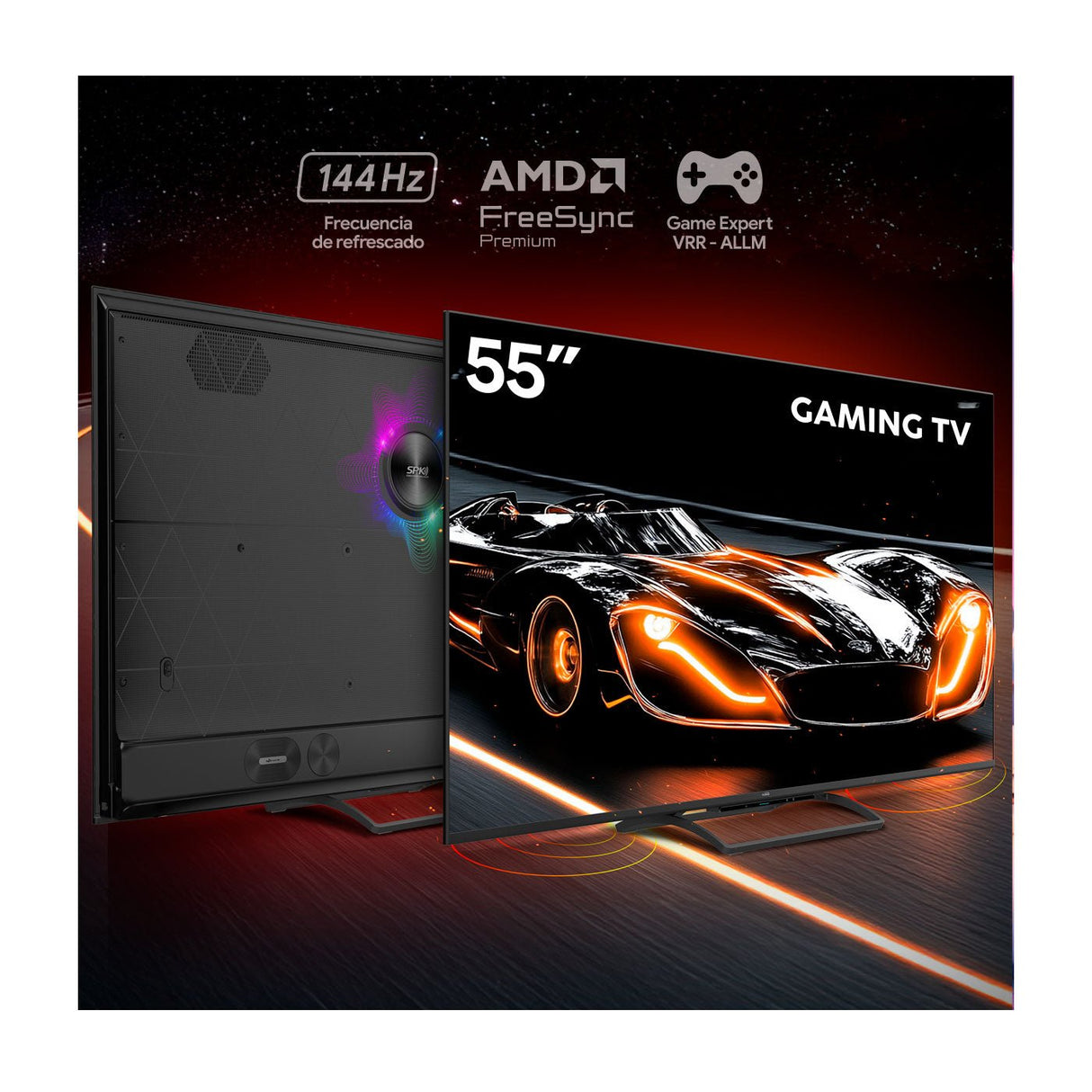 Televisor Kalley Smart QLED 4K 55 Pulgadas Google Negro 133.5x82.5cm con Wifi Integrado y con Bluetooth - TELEVISORES | Bylmo