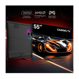 Televisor Kalley Smart QLED 4K 55 Pulgadas Google Negro 133.5x82.5cm con Wifi Integrado y con Bluetooth - TELEVISORES | Bylmo