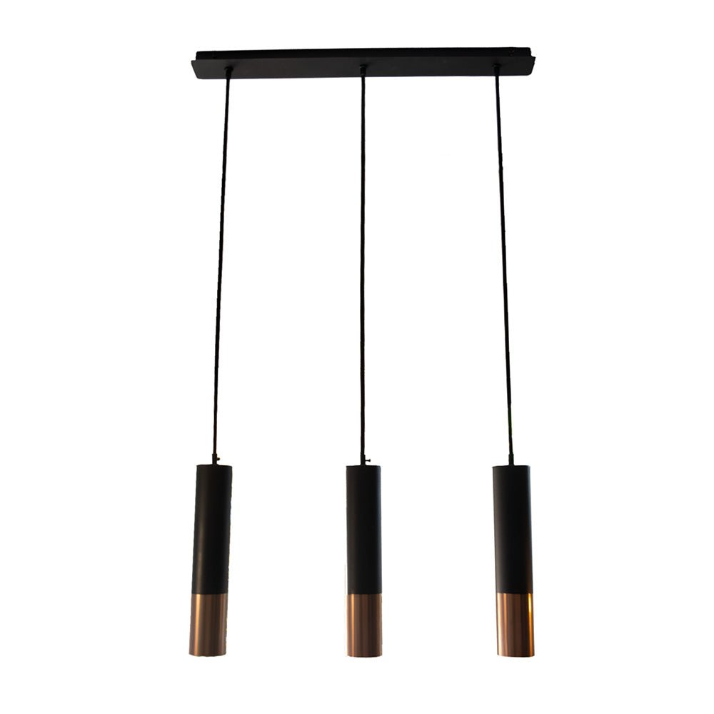 Lámpara de Techo Led Vila Dorado y Negro 6x100cm Ajustable de Tres Luces - LAMPARAS DE TECHO | Bylmo