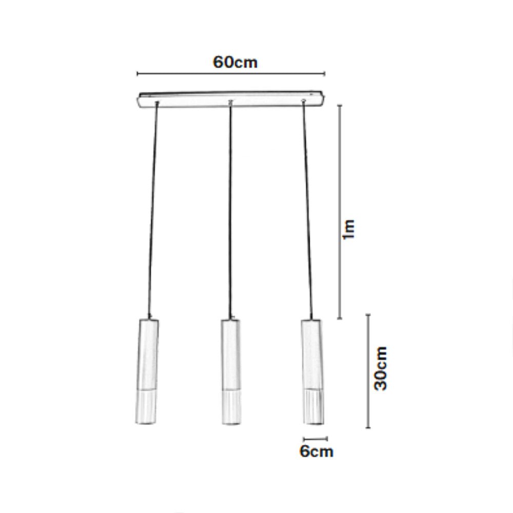 Lámpara de Techo Led Vila Dorado y Negro 6x100cm Ajustable de Tres Luces - LAMPARAS DE TECHO | Bylmo